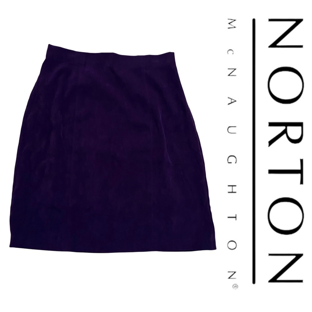 Vintage Norton McNaughton Skirt Dark Purple Size 12 - Picture 1 of 12